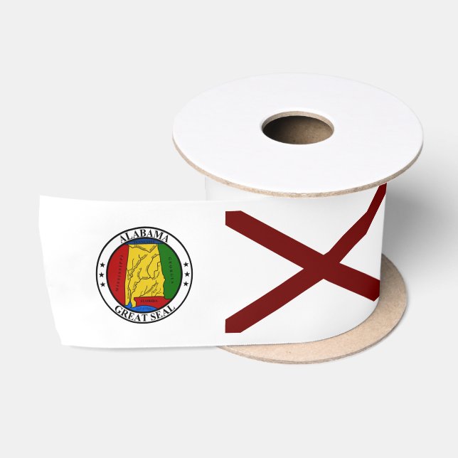 Alabama-Flagge - Siegel Satinband (Spule)