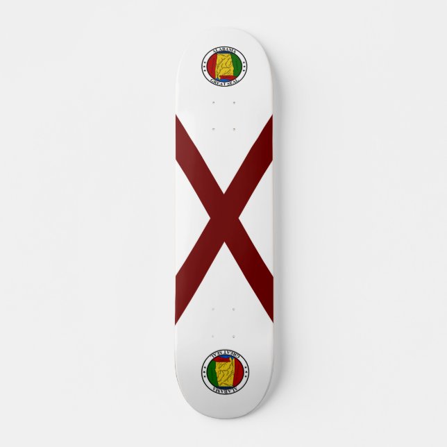 Alabama-Flagge Skateboard (Vorne)