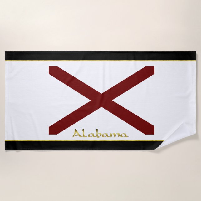 Alabama-Flagge Strandtuch (Vorderseite)