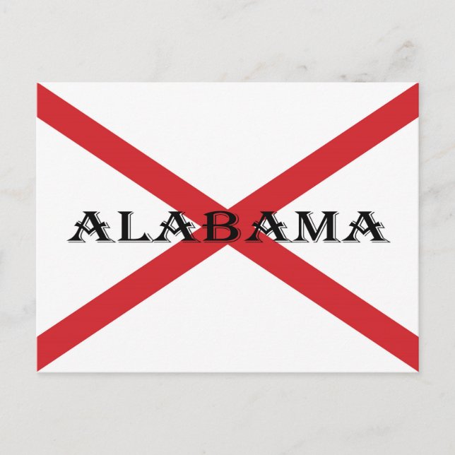 Alabama-Flagge und Banner PC-Bogen4 Postkarte (Vorderseite)
