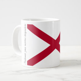Alabama-Flagge und Motto-Tasse Jumbo-Tasse