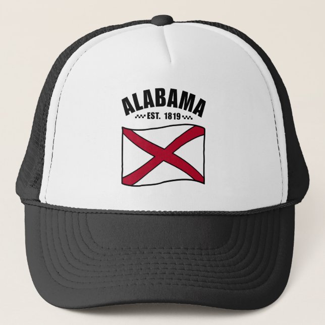 Alabama-Flagge USA Truckerkappe (Vorderseite)