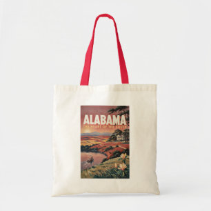Alabama-Flussboot-Illustration Reise Kunst Vintage Tragetasche
