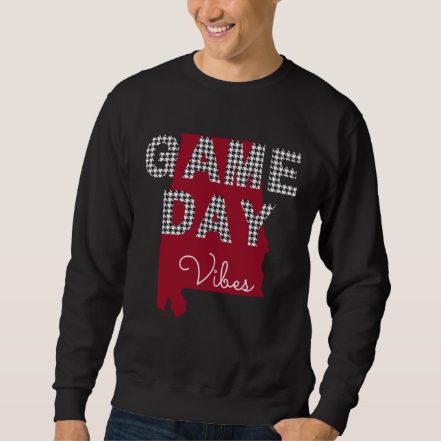 Alabama Football Crimson Game Day Vibes Fall Tailg Sweatshirt (Vorderseite)
