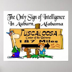 Alabama gegen Auburn Rivality Poster
