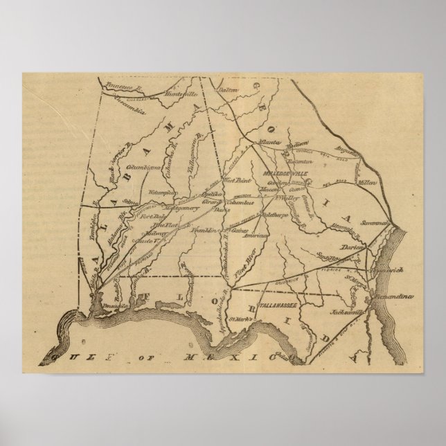 Alabama, Georgien, Florida Poster (Vorne)