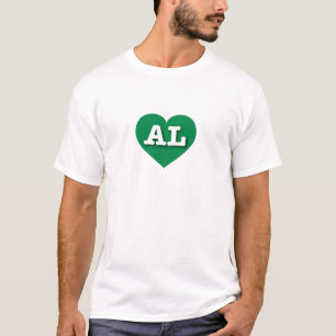 Alabama Green Heart - I Liebe AL T-Shirt
