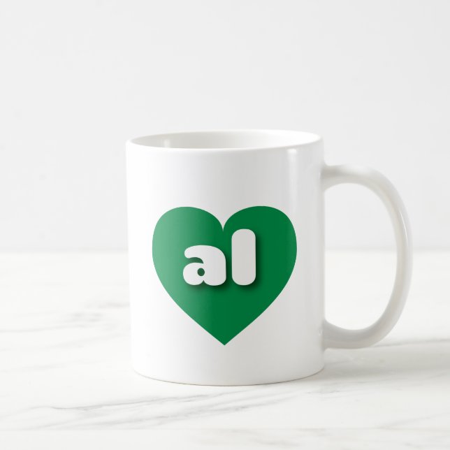 Alabama grünes Herz - I Liebe Kaffeetasse (Rechts)
