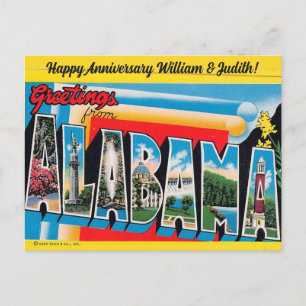 Alabama-Grußkarte für jeden Anlass Postkarte