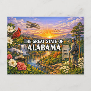 Alabama Grußkarte  Postkarte