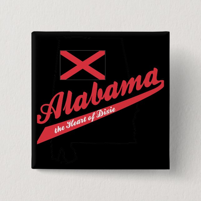 Alabama Heart of Dixie Button (Vorderseite)