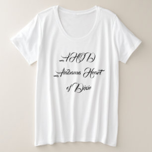 Alabama Heart of Dixie Monogramm Große Größe T-Shirt