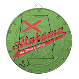 Alabama Herz von Dixie Dartscheibe