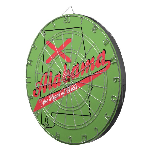 Alabama Herz von Dixie Dartscheibe (Vorderseite rechts)