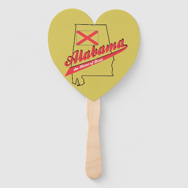 Alabama Herz von Dixie Fächer (Vorderseite)