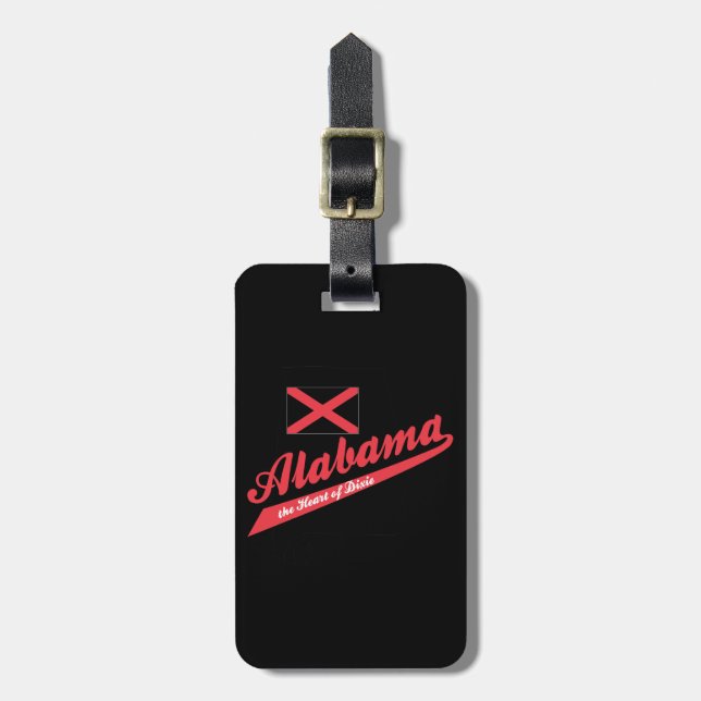 Alabama Herz von Dixie Gepäckanhänger (Vorderseite vertikal)