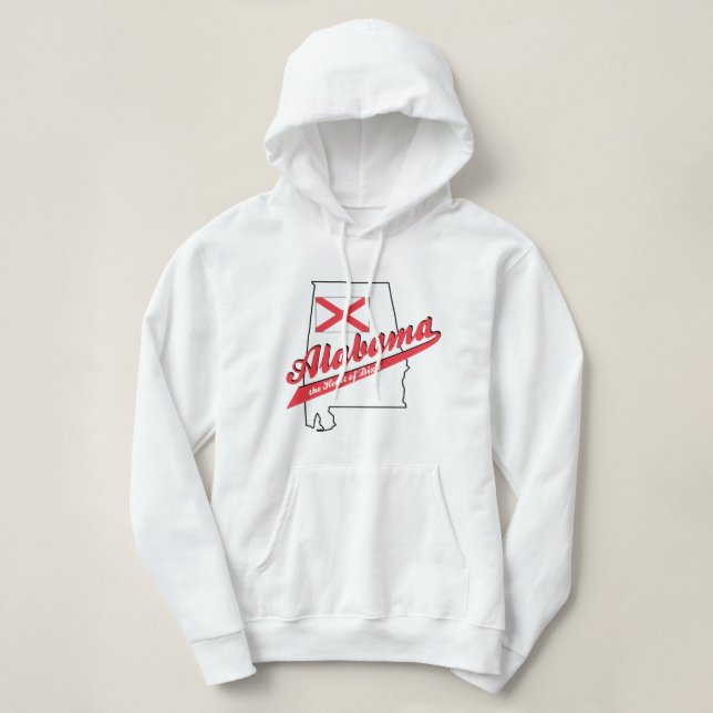 Alabama Herz von Dixie Hooded Sweatshirt für Fraue (Design vorne)