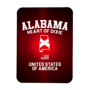Alabama Herz von Dixie Magnet