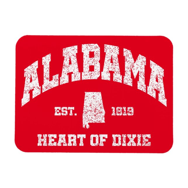 Alabama, Herz von Dixie Magnet (Horizontal)