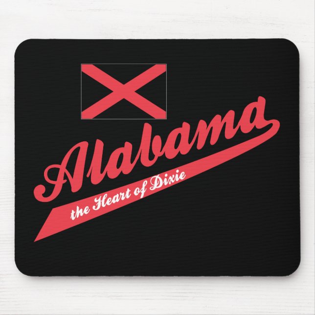 Alabama Herz von Dixie! Mousepad (Vorne)