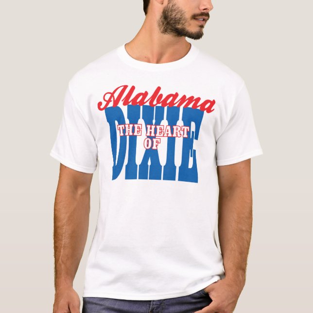 Alabama Herz von Dixie T-Shirt (Vorderseite)