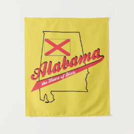 Alabama Herz von Dixie Wandteppich