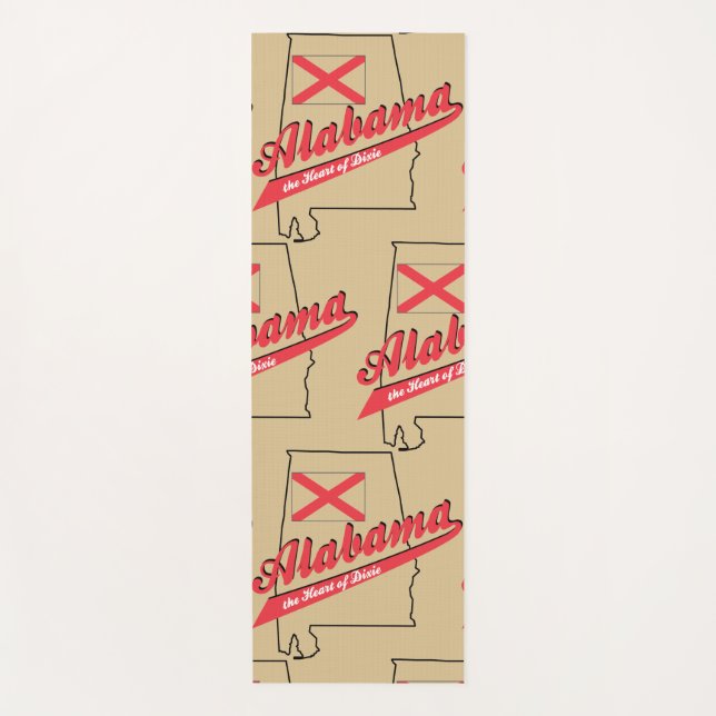 Alabama Herz von Dixie Yogamatte (Vorderseite)