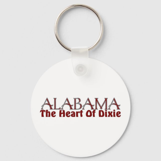 Alabama Herzstück von Dixie-Schlüsselanhängern Schlüsselanhänger (Vorderseite)