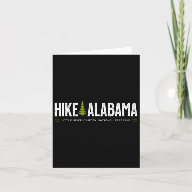 Alabama Hike Little River Canyon Tree Retro Graphi Karte (Vorderseite)