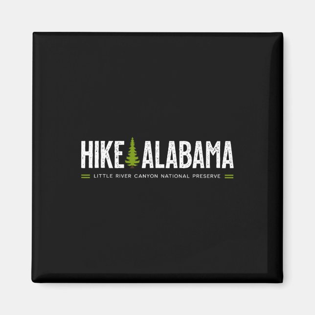 Alabama Hike Little River Canyon Tree Retro Graphi Magnet (Vorne)