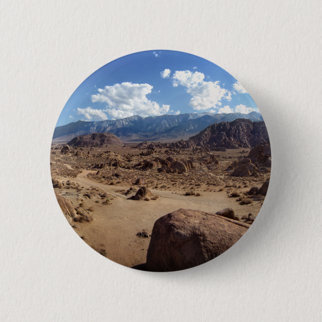 Alabama Hills und die Sierra Nevada Button (Vorderseite)