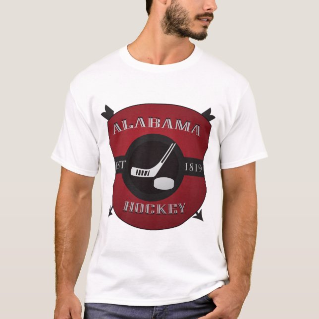 Alabama-Hockey-Schild-Logo T-Shirt (Vorderseite)
