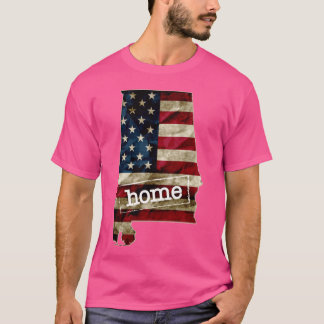 Alabama Home Liebe Vintage-Staatskartenumriss USA T-Shirt