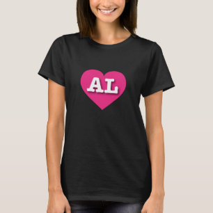 Alabama Hot Pink Heart - I Liebe AL T-Shirt
