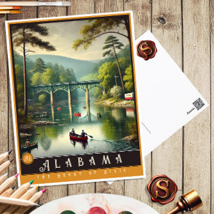 Alabama   Hyperrealistische Postkarte des Bundesst