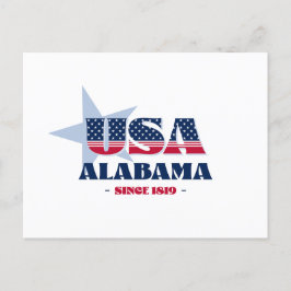Alabama in Rot, Weiß und Blau Postkarte