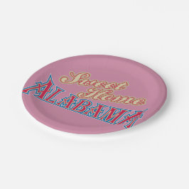 Alabama ist Zuhause Pappteller