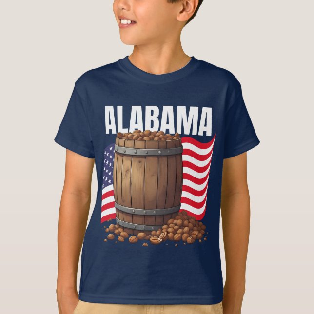 Alabama Jungen dunkles T-Shirt  (Vorderseite)