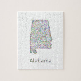 Alabama-Karte Puzzle