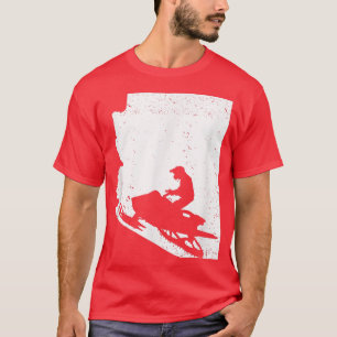 Alabama Karte Schneemobilfahren Wintersport Snowmo T-Shirt
