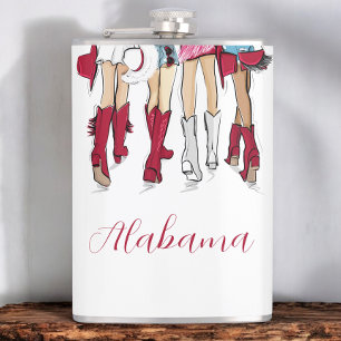 Alabama Ladys Fashion Cowboy Boots Hats Crimson Flachmann
