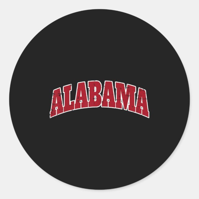 Alabama Men Women Kids Boys Girls Youth Teen  Runder Aufkleber (Vorderseite)