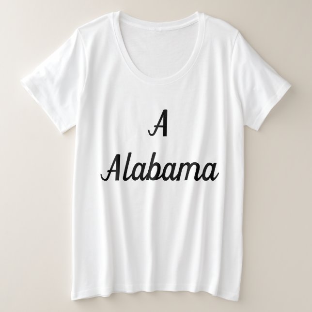 Alabama Monogram Große Größe T-Shirt (Design vorne)