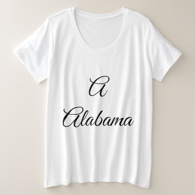 Alabama Monogram Große Größe T-Shirt (Design vorne)