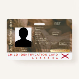 Alabama- My Little Peanut Child ID Ausweis