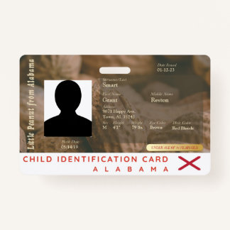 Alabama- My Little Peanut Child ID Ausweis