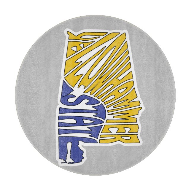 Alabama Nickname Word Art Schneidebrett (Vorderseite)