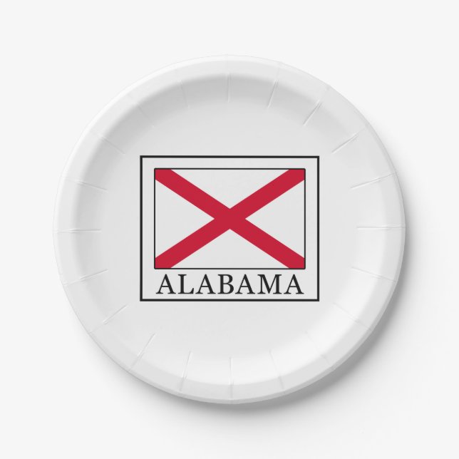 Alabama Pappteller (Vorderseite)