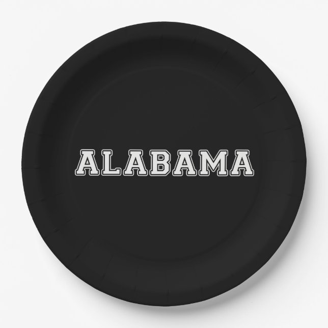Alabama Pappteller (Vorderseite)
