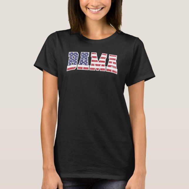Alabama Patriotic US Flag Design for Patriots T-Shirt (Vorderseite)